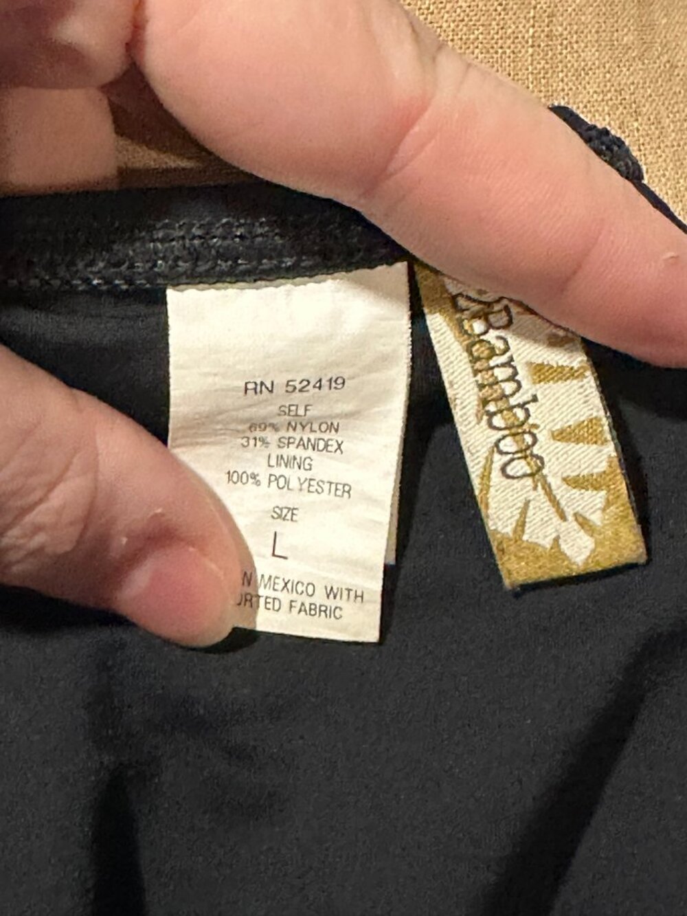 Vintage Y2K 2Bamboo Black Swim Skirt Size large - Picture 5 of 5